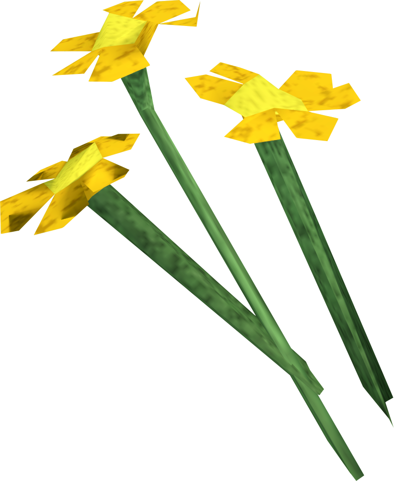 Yellow Narcissus Flowers3 D Rendering