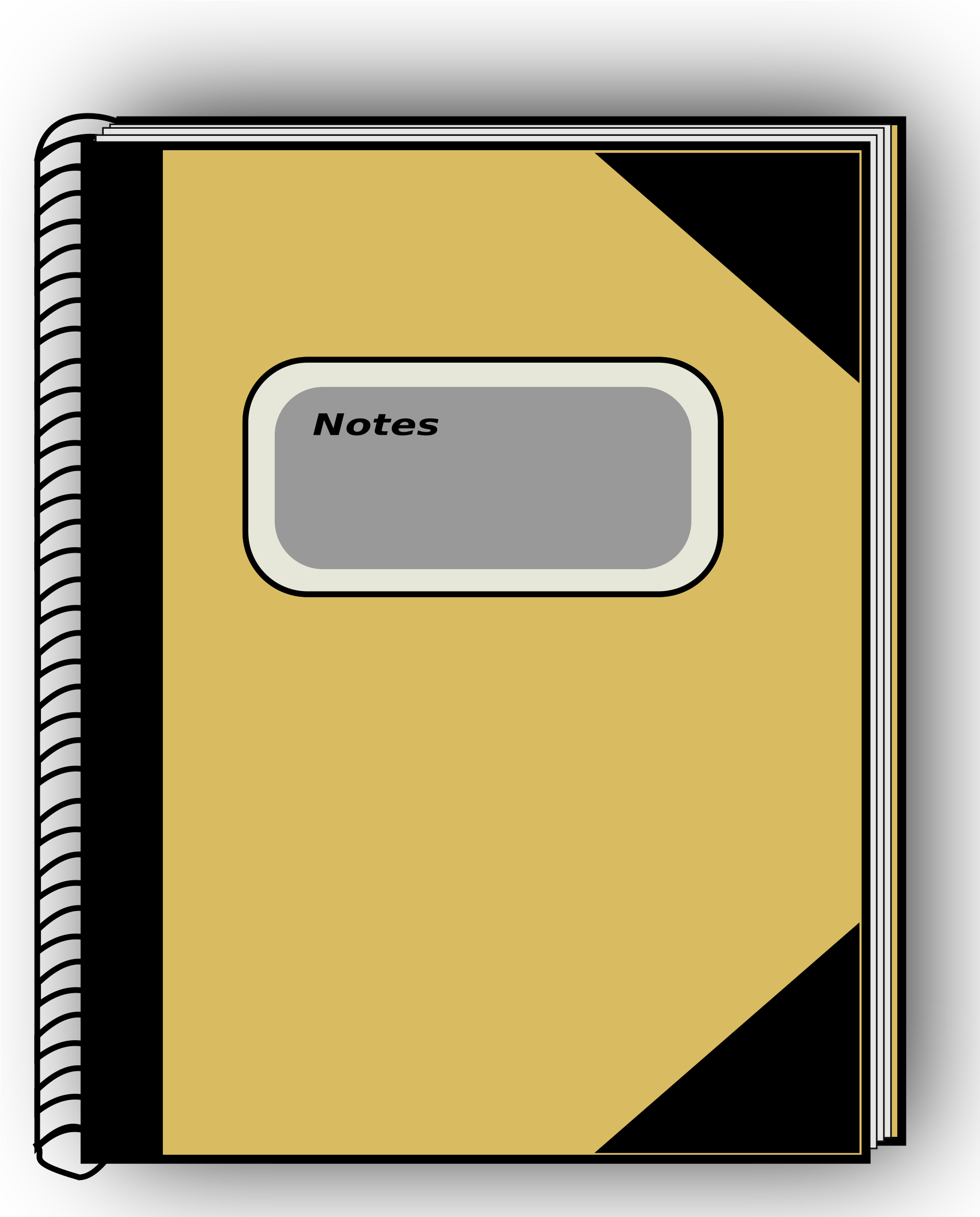 Yellow Notebook Cover Design