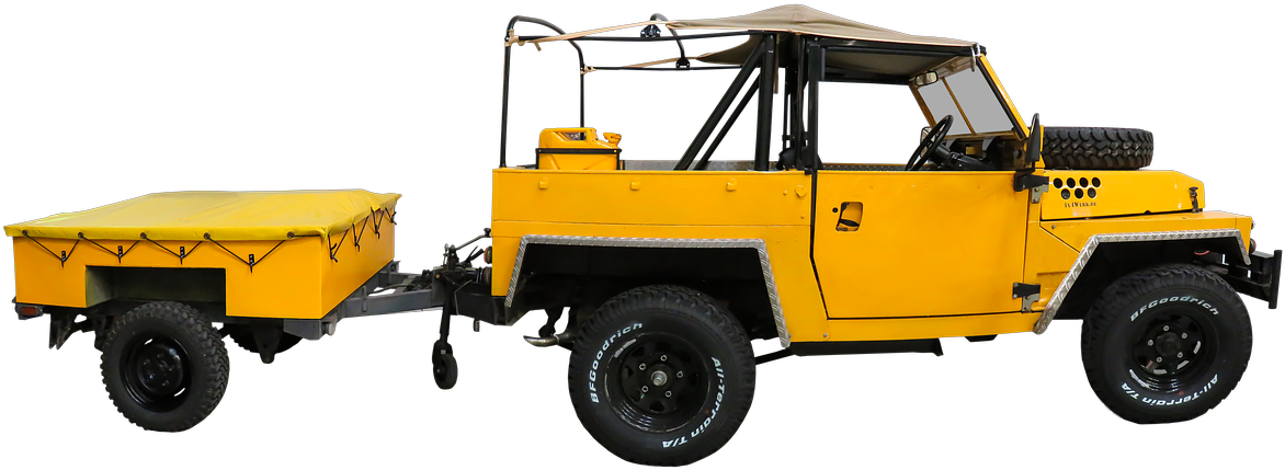 Yellow Offroad Vehiclewith Trailer