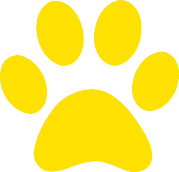 Yellow Paw Print Graphic