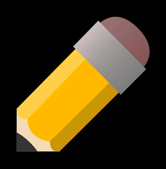 Yellow Pencil Icon Graphic