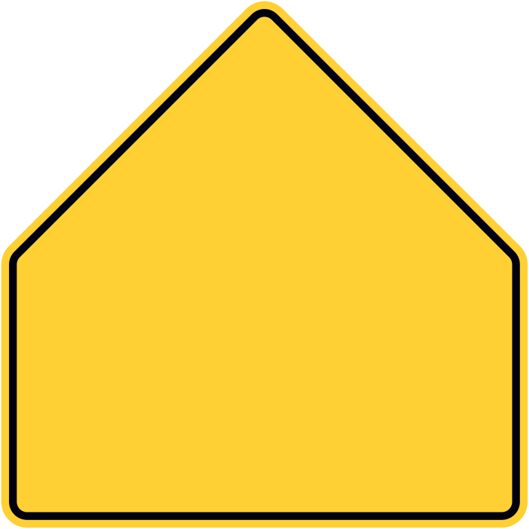 Yellow Pentagon Shape