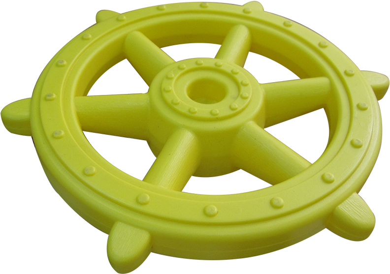 Yellow Plastic Ship Wheel Toy