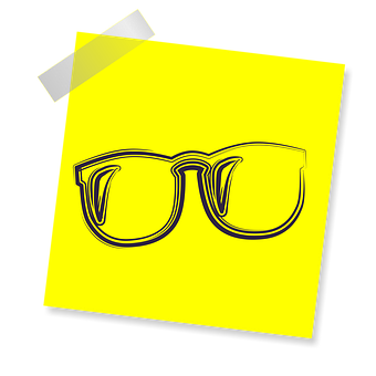 Yellow Postit Glasses Sketch