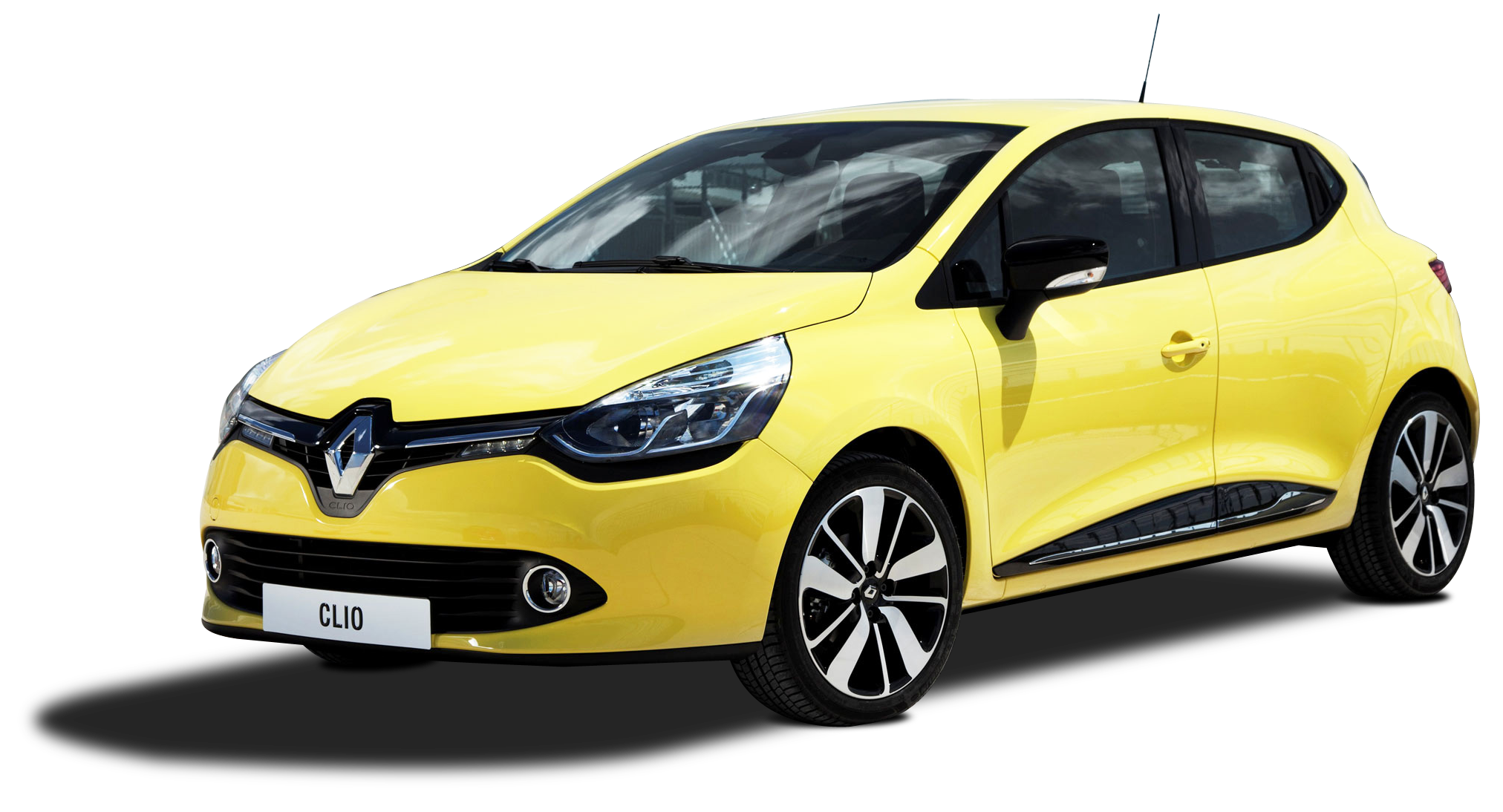 Yellow Renault Clio Side View