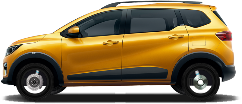 Yellow Renault Crossover Side View