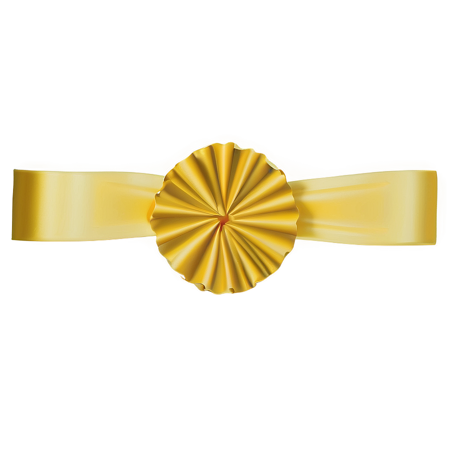 Yellow Ribbon Rosette Png Ope