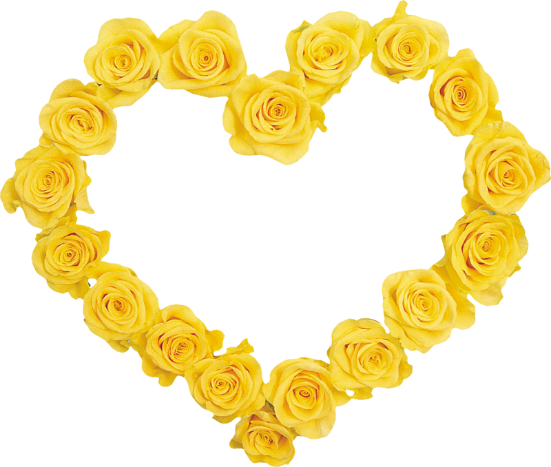 Yellow Rose Heart Frame.png