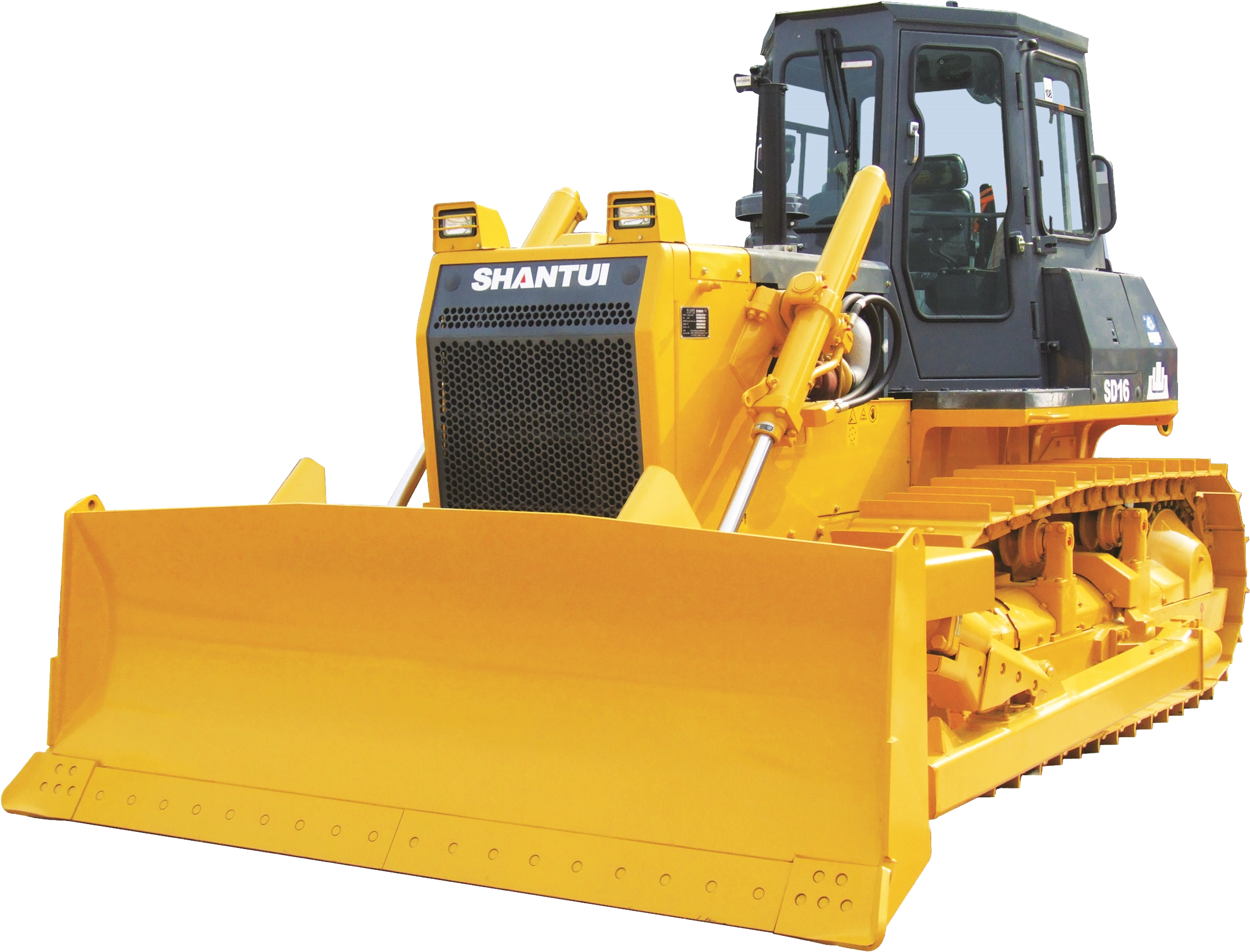 Yellow Shantui Bulldozer Isolated