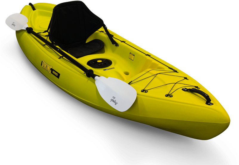 Yellow Single Kayakwith Paddle
