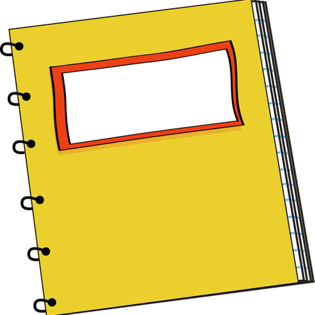 Yellow Spiral Notebook Clipart