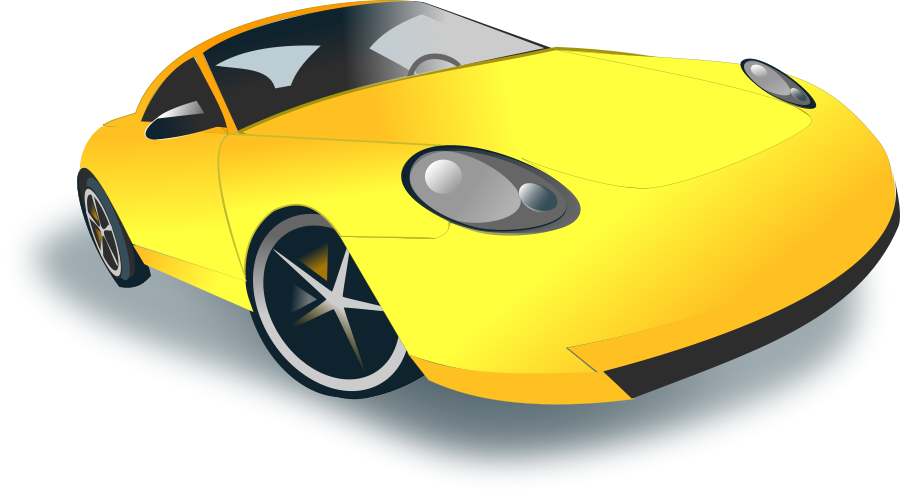 Yellow Sports Car Illustration