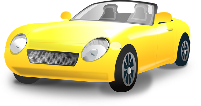 Yellow Sports Car Illustration