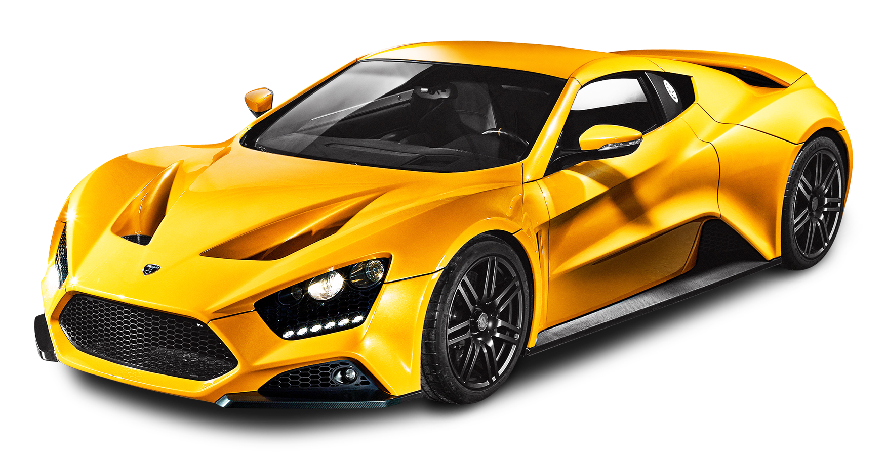 Yellow Sports Car Isolated