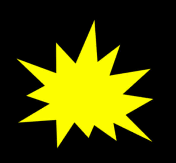 Yellow Starburst Graphicon Black Background