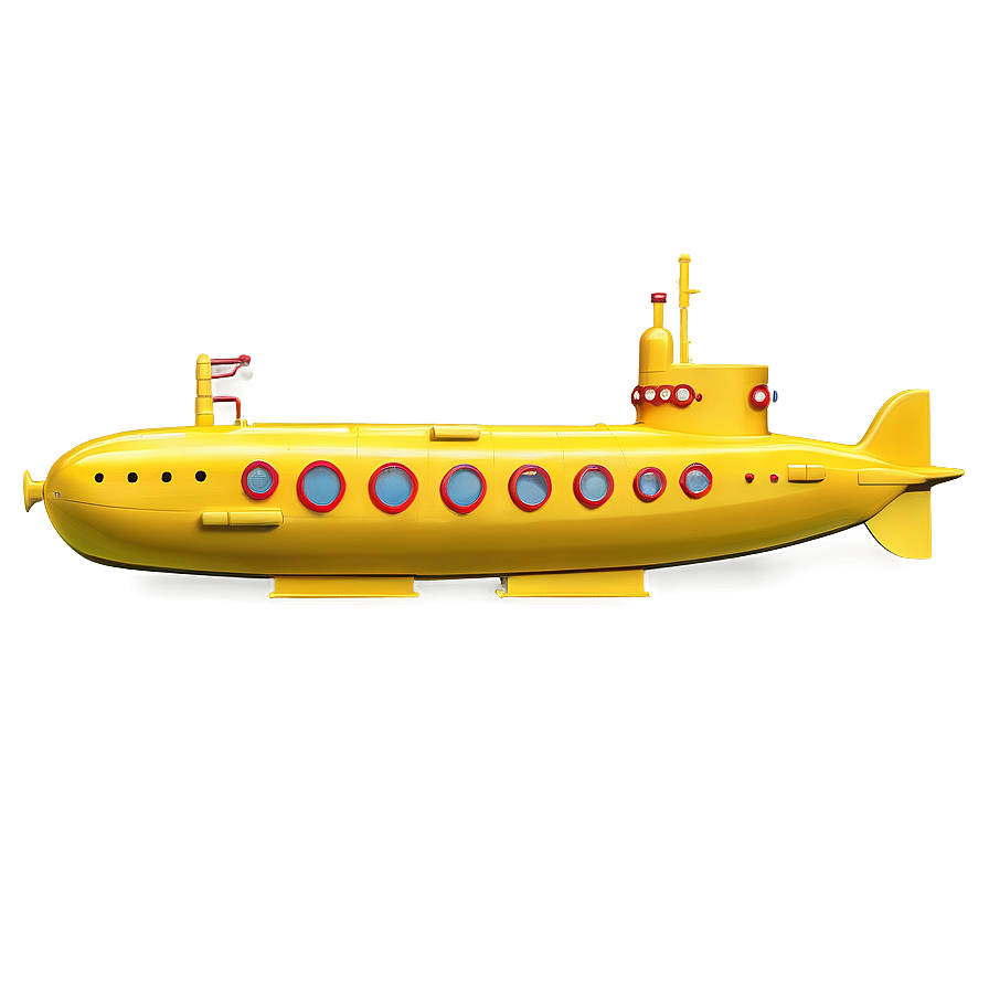 Yellow Submarine In Deep Sea Png 06292024