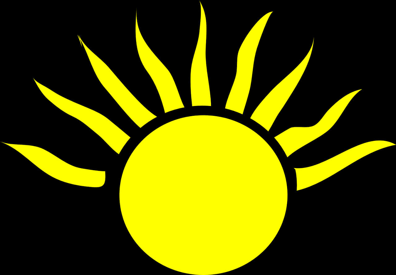 Yellow Sun Graphic Transparent Background