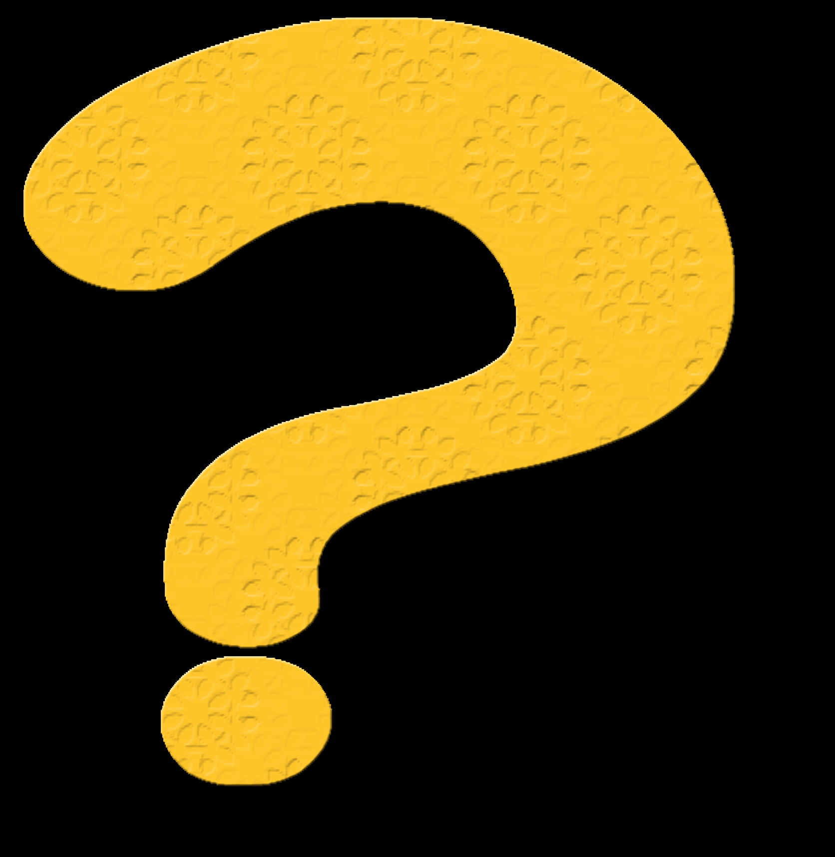 Yellow Textured Question Mark Clipart