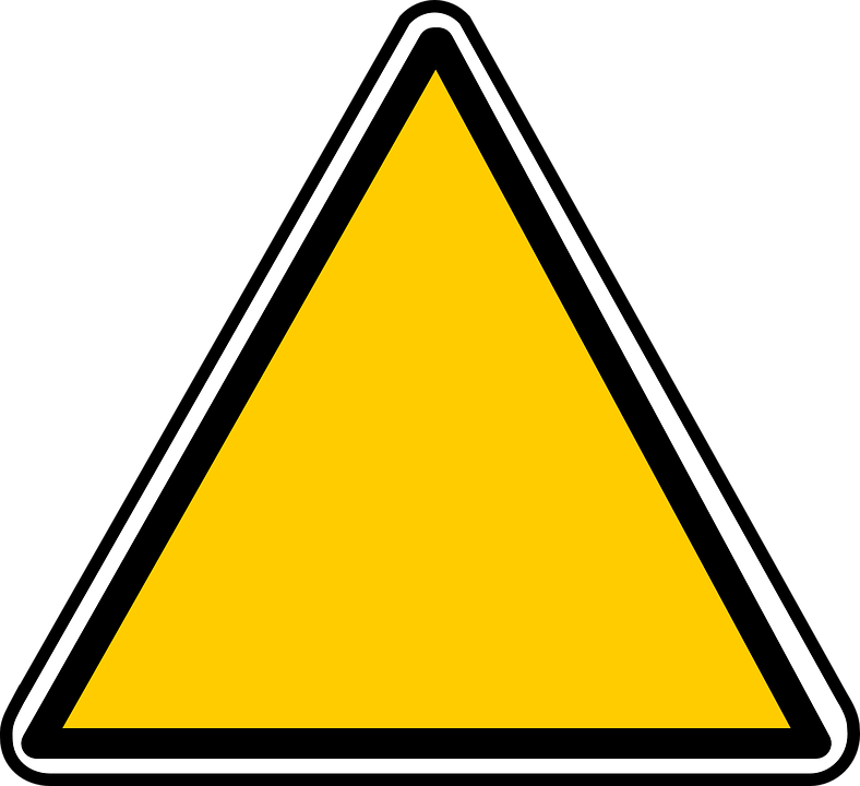Yellow Triangle Sign Graphic