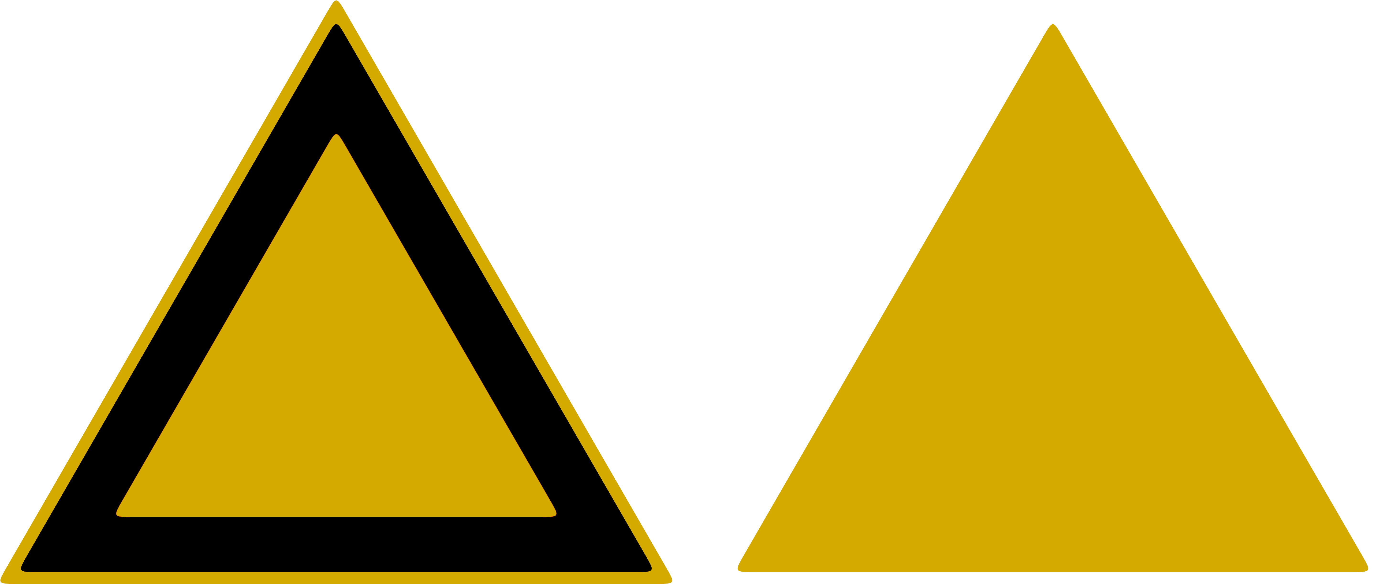 Yellow Triangles Black Border