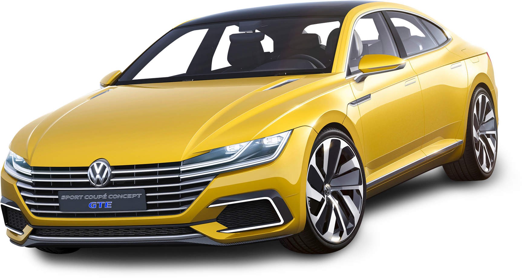 Yellow Volkswagen Sport Coupe Concept G T E