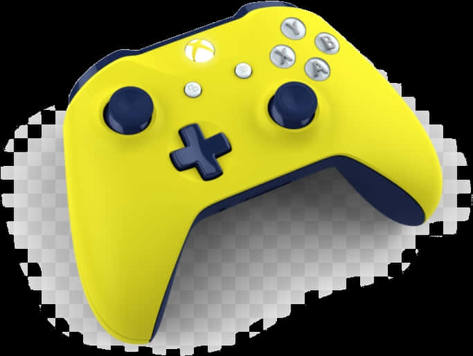 Yellow Xbox Controller Isolated