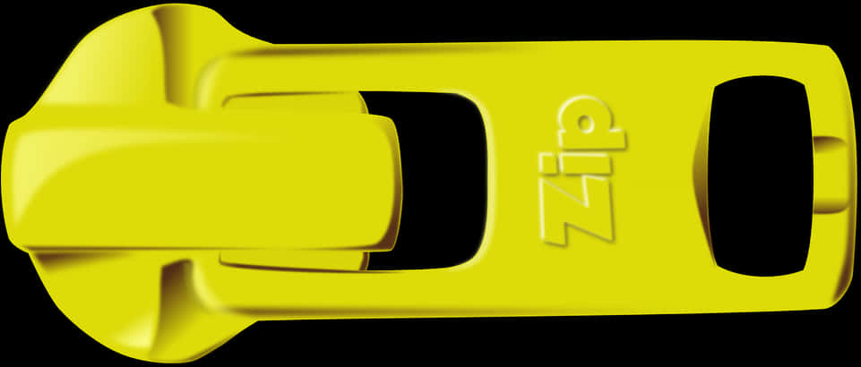 Yellow Zipper Slider3 D Illustration