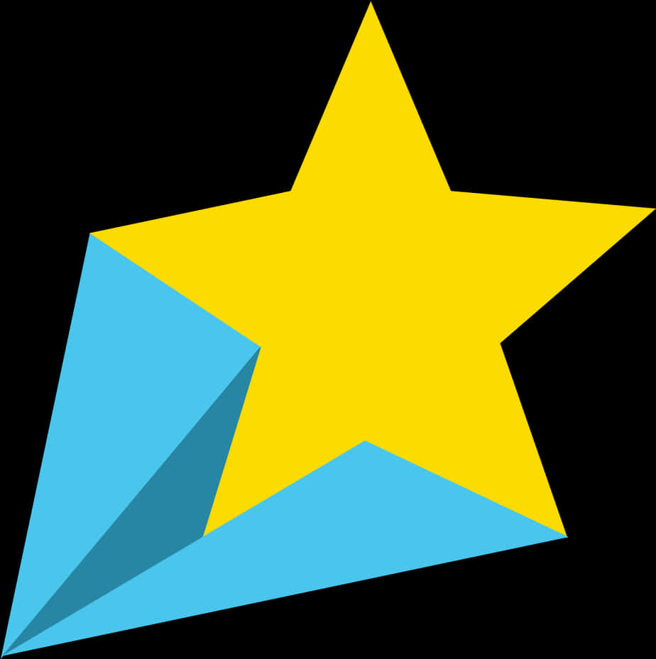 Yellowand Blue Geometric Star
