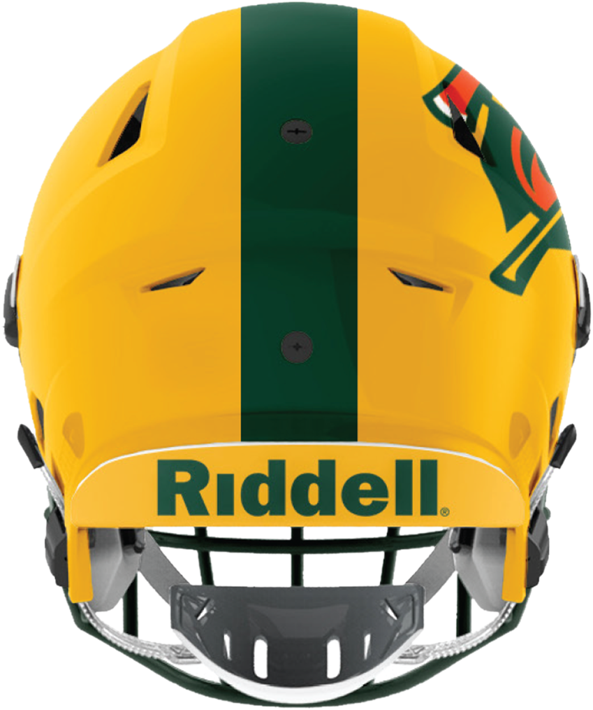 Yellowand Green Football Helmet