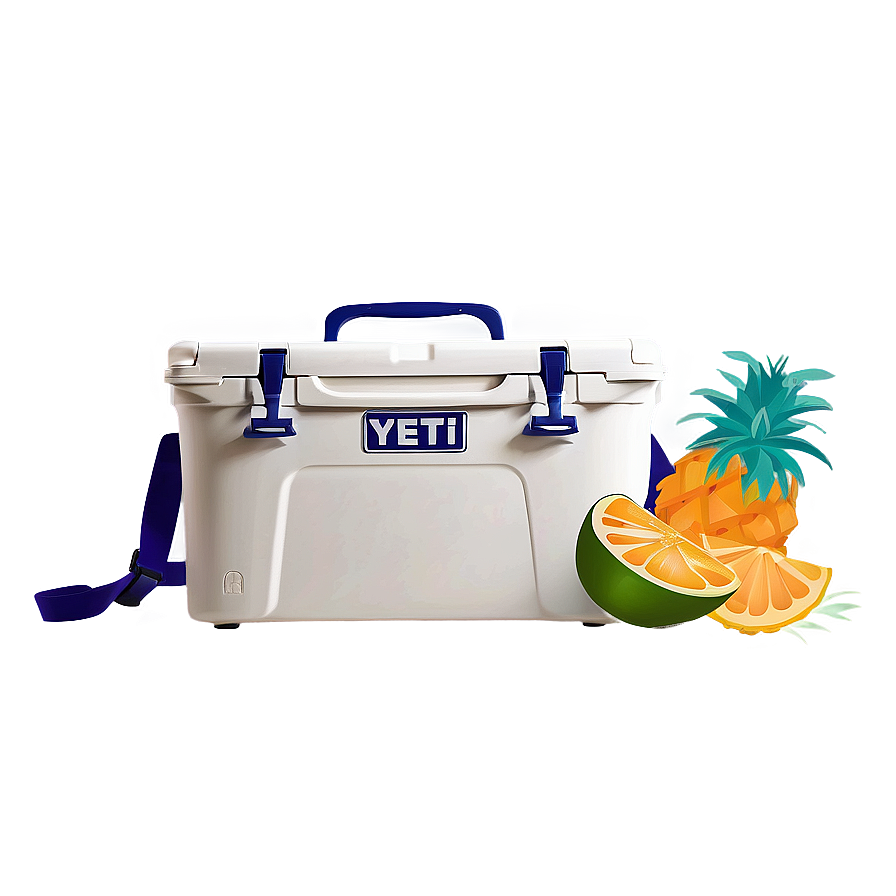 Yeti Cooler With Tropical Fruits Png Ccg