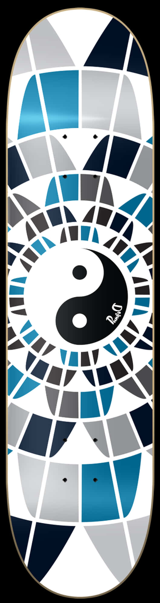 Yin Yang Skateboard Deck Design