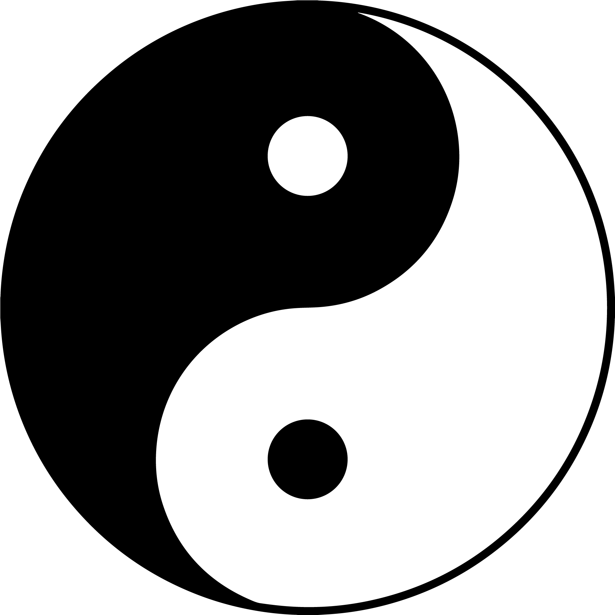 Yin Yang Symbol Black White Balance