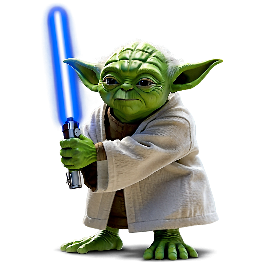 Yoda Lightsaber Pose Png 5