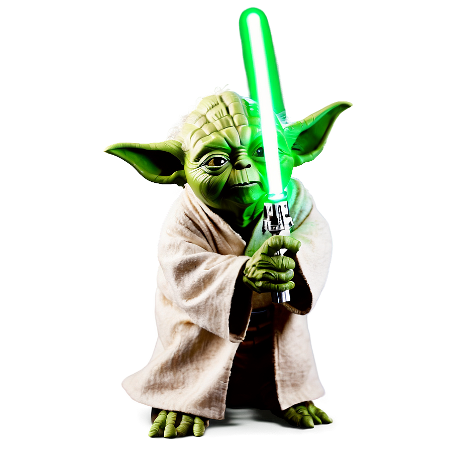 Yoda With Green Lightsaber Png 54