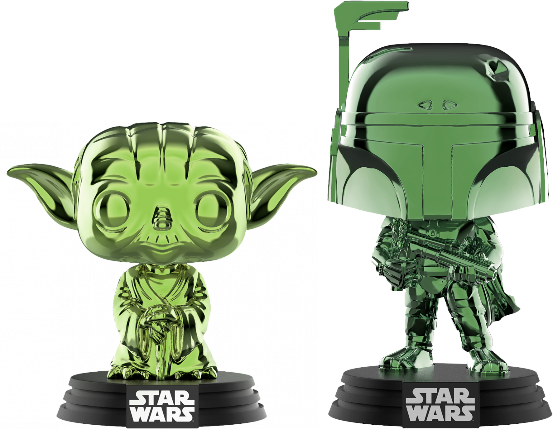 Yodaand Boba Fett Funko Pop Figures