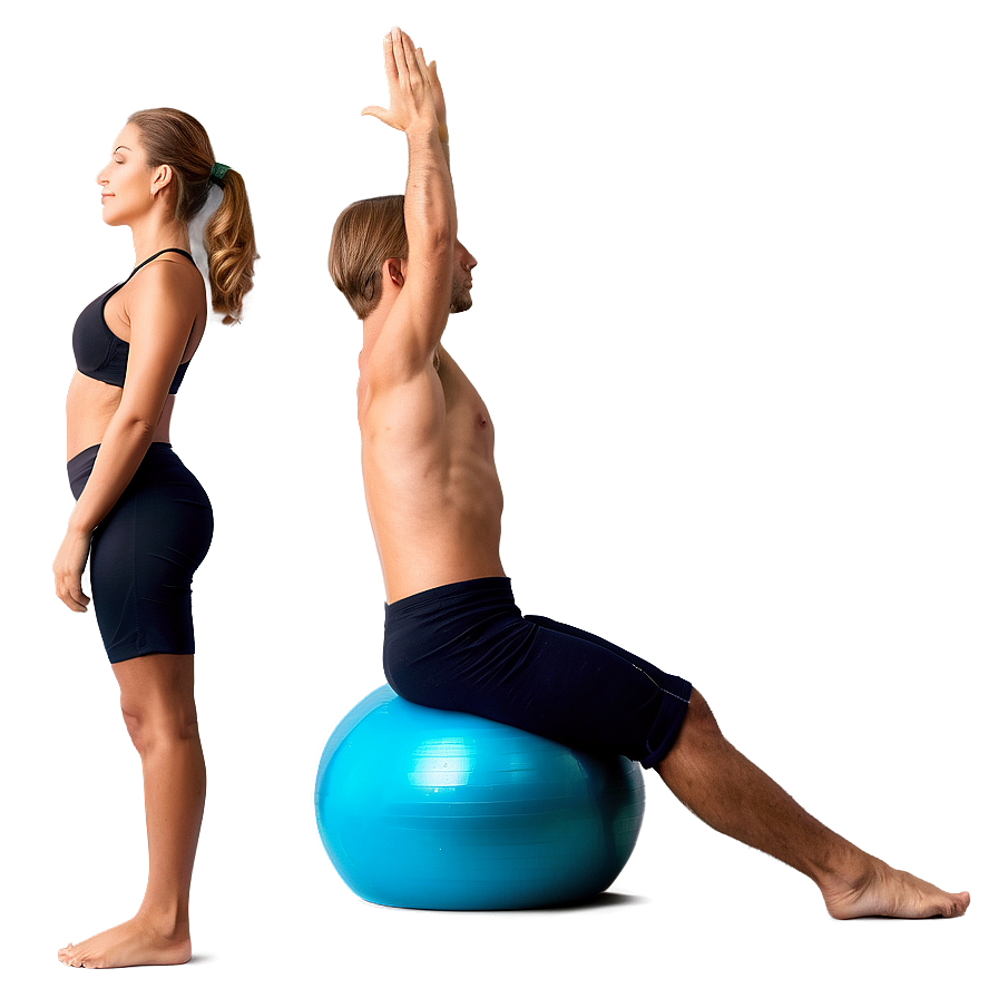 Yoga Ball For Posture Improvement Png Aet