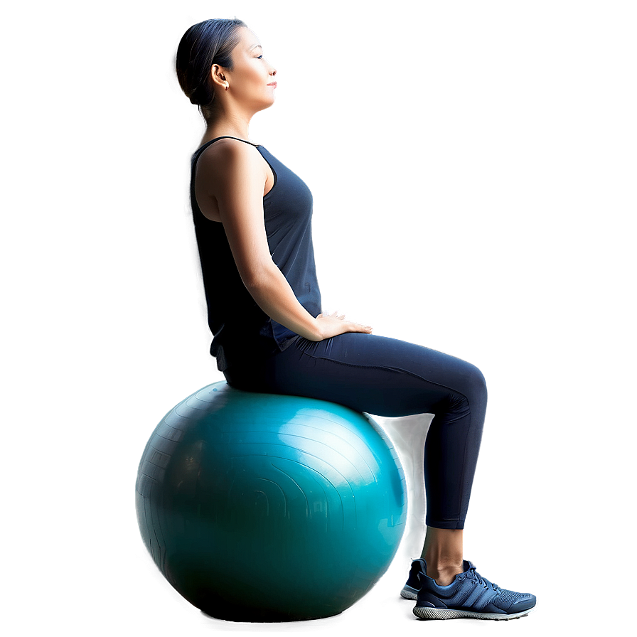 Yoga Ball For Posture Improvement Png Jii