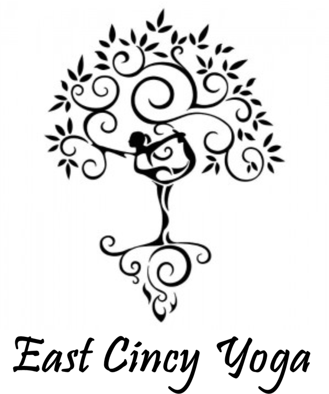 Yoga Tree Pose Silhouette Logo