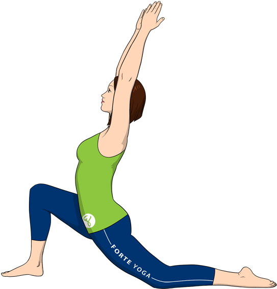 Yoga Warrior Pose Illustration