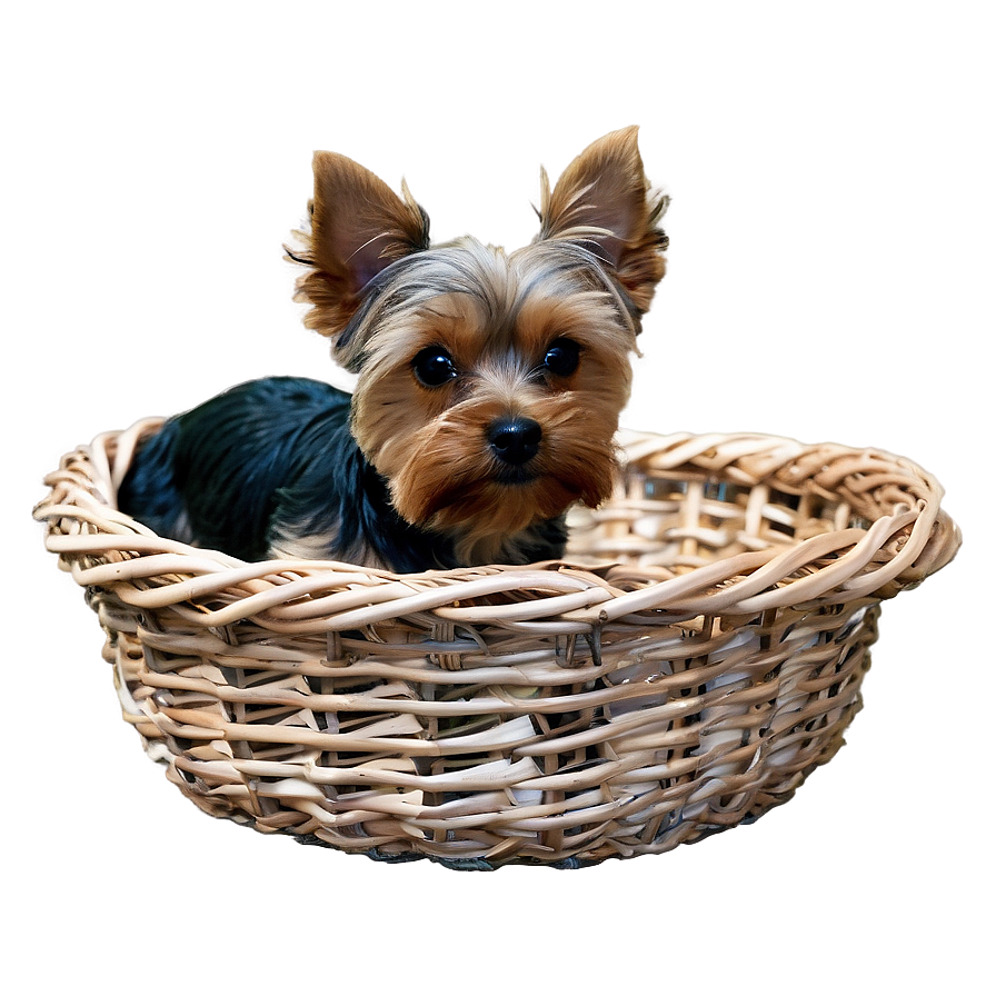 Yorkie In Basket Png Tvy70