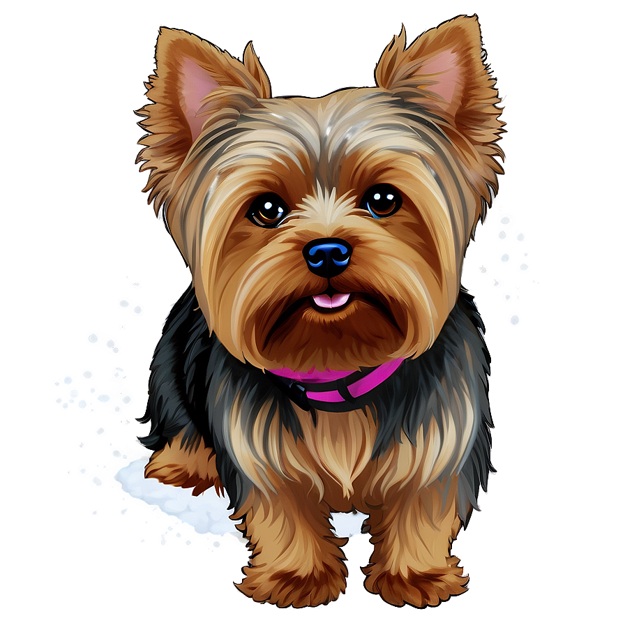 Yorkie In Snow Png 06242024