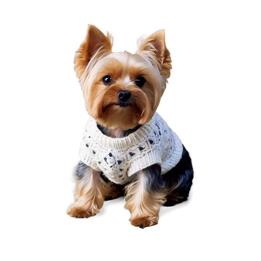 Yorkie In Sweater Png Pmh