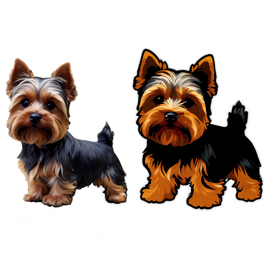 Yorkie Silhouette Png 06242024