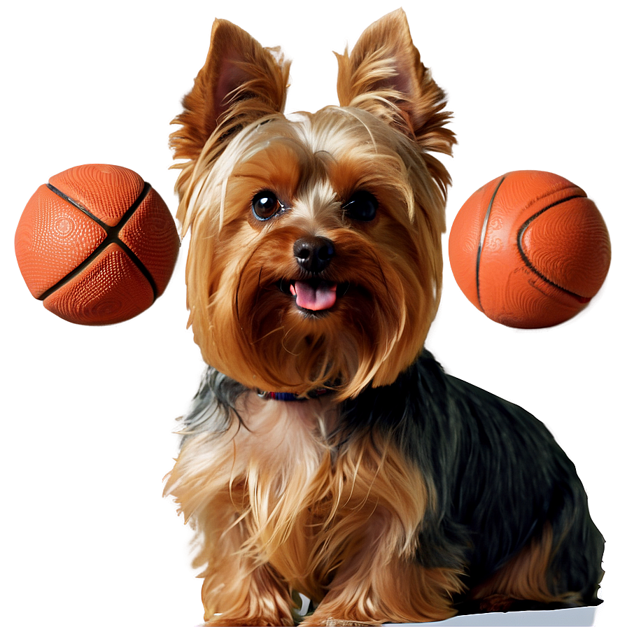 Yorkie With Ball Png 6