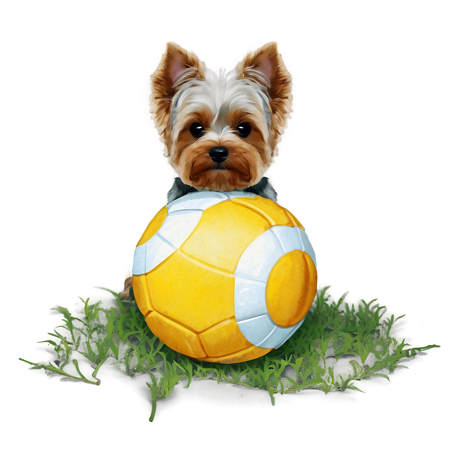 Yorkie With Ball Png Hvu61