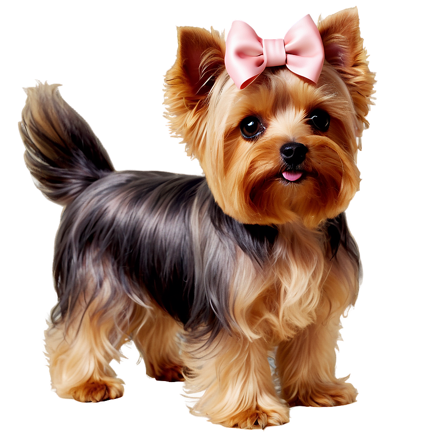 Yorkie With Bow Png Xse34