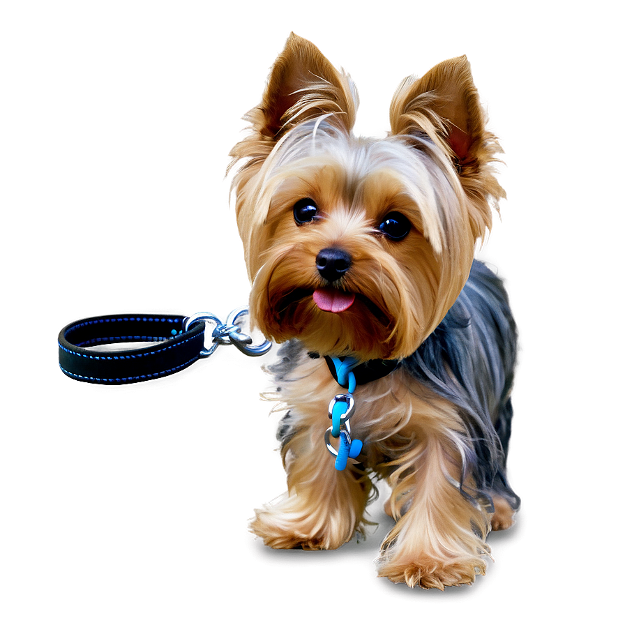 Yorkie With Leash Png Afj17