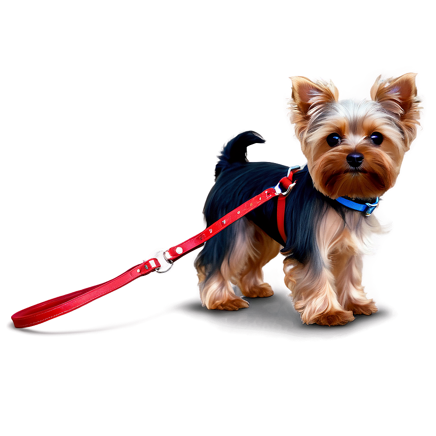 Yorkie With Leash Png Jpw81