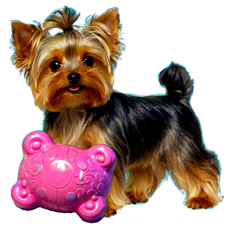 Yorkie With Toys Png 06242024