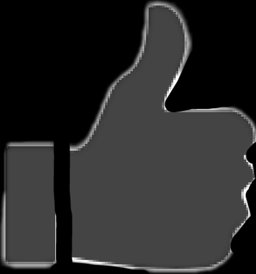 You Tube Thumb Up Icon Blackand White